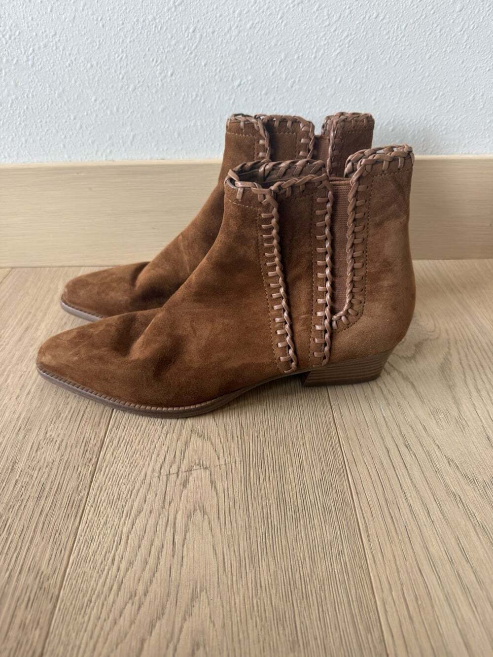 Michael Kors Women’s Ankle Boots Bootie Leather 38.5 7.5 Winter Shoes Pull On